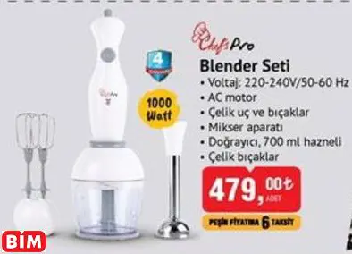CHEF'S PRO BLENDER SETİ CHEF'S PRO BLENDER SETİ
